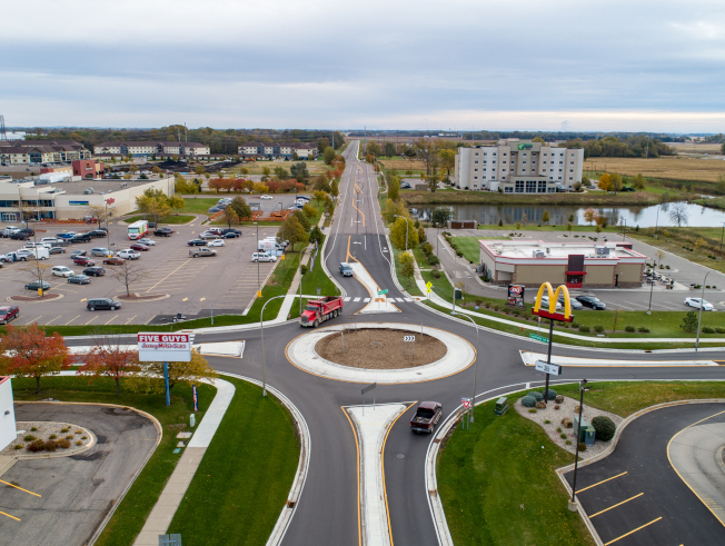 Adams St/Haefner Dr. Roundabout